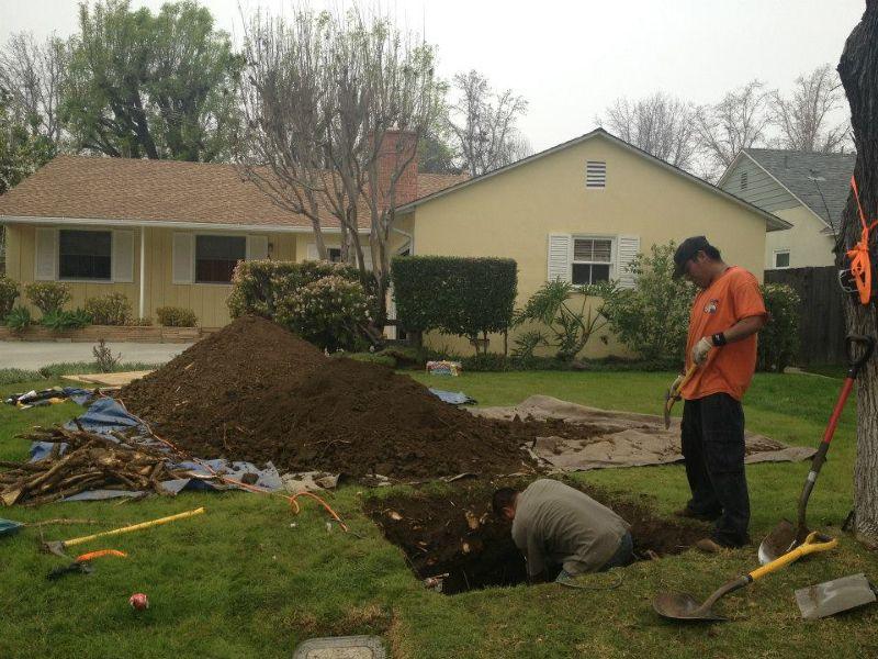 Trenchless sewer pipe replacement equipment used by BBC Rooter in Winnetka, CA